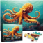 PICKFORU Octopus Puzzles for Adults 1000 Pieces, Deep Blue Ocean Puzzle for Adults, Nature Marine Jigsaw Puzzle Sea as Octopus Gifts