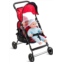 Hushlily Tandem Double Doll Stroller with Adjustable Canopy & Basket, Foldable, with Smooth Rolling Wheels (Red & Blue)