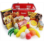 Boley Shopping Basket Toy - Pretend Grocery Shopping Play Set with 24 Realistic Play Food Items - Fruits, Vegetables, Drinks, Meats - Educational and Durable - for Kids and Toddler