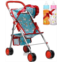 Fash N Kolor Doll Stroller with Doll Feeding Bottles for Toddlers Boys, Girls, Little Kids - Toy Stroller with Bottom Storage Basket, Foldable Frame, Canopy, Seatbelt, Dolls Gift