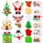 Poen 36 Pcs Christmas Felt Crafts for Kids DIY Christmas Tree Santa Claus Snowman Stockings Ornaments Felt Gingerbread House Gift Boxes Crafts for Xmas Tree Party Supplies