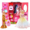 PURPERCAT 150 Pack Doll Closet Wardrobe Set Contain 19 Pack Complete Clothes and 131 Pieces Doll Accessories - Wardrobe, Shoes, Necklace, Bags and More for 11.5 Inch Doll