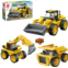 LITTLE FROGGY Toys 3in1 Construction Vehicle Toy Features Excavator Dump Truck Loader Building Set Compatible with Lego Bricks Ideal Gift for Boys and Girls Ages 6+（203pcs）