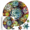 Vintage Succulent Puzzles for Adults 1000 Pieces and up, PICKFORU Retro Cactus Puzzle Including Various Succulents, Round Puzzle as Gifts for Plant Lovers