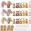 Poen 24 Pcs Christmas Mini Reborn Baby Dolls Gifts 4.33 Inch Party Favor Lifelike Realistic Baby Doll with Animal Clothes Cute Return Gifts for Guests Baby Shower Wedding Kids Girl