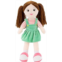 PLUSHIBLE BRIDGING MILES WITH SMILES Plushible Soft Baby Doll - 18 Inch Rag Dolls for Girls, Infants & Babies - My First Plush for 1 Year Old - Brown Yarn Hair - Girl Toys - Allie