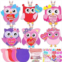 QOUBAI 12 Pack Valentines Day Foam Arts & Crafts Kit for Kids, Make Owl Necklaces Valentino Gift Exchange Felt DIY Craft for Kids Classroom Game Activities Ages 4 6 8 10 12
