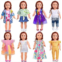 WONDOLL 18-Inch-Doll-Clothes and Accessories - 8 Sets American Doll Clothes Compatible with All 18 inch Dolls Outfits Christmas Birthday Gift for Girls
