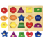 D Dailyfunn Dailyfunn Montessori Toy Shape Peg Puzzles Baby Puzzle 12-18-24 Months with Knob for Infant-Toddlers 1-3