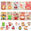 XIHIRCD 10 Sheets Valentines Day Stickers, Self-Adhesive Love Heart Animal Stickers Valentines Day Make a Face Sticker Waterproof Stickers for Scrapbooking Laptop Luggage Phone Case (10 St