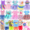 UNICORN ELEMENT 14 Pcs 5.3 Inch Doll Clothes and Accessories Include 3 Dresses, 3 Boy Doll Outfits (3 T-Shirt, 3 Pants), 2 Shoes, 1 Headset 1 Toy Dog 1 Computer for 5.3-6 Inch Doll