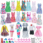 BLIJOLA 43Pcs Doll Clothes and Accessories Pack Including 10 Mini Dresses 3 Handmade Fashion Clothing Outfits Sets 10 Shoes 20 Cute Doll Accessories for 11.5 inch Girl Doll