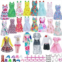 BLIJOLA 43Pcs Doll Clothes and Accessories Pack Including 10 Mini Dresses 3 Handmade Fashion Clothing Outfits Sets 10 Shoes 20 Cute Doll Accessories for 11.5 inch Girl Doll