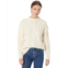 MANGO Otawa Pearl Beaded Cable Knit Sweater