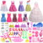 SOTOGO 85 Pieces Doll Clothes and Accessories for 11.5 Inch Girl Doll Include 10 Sets Handmade Doll Outfits Fashion Doll Dresses Party Doll Gowns, 75 Pieces Doll Accessories and St