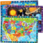 QUOKKA 100 Piece Puzzles for Kids Ages 4-6 - 3 Pack Floor Puzzles for Kids 8-10 Year Old - Learning Games World Map & Space 5-7 - United States Educational Puzzles for Toddlers 3-5