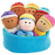 Excellerations 6 Sensory Baby Dolls, 7.25 inches by 4.25 inches, Perfect for Infants and Toddlersa€“ Tactile Fabric and Sounds for Sensory Play, Basket Included (Item # SENSBABY)