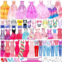 BYMORE 46 Pcs Doll Clothes and Accessories Kit, Including 2 Princess Gowns 4 Fashion Dresses 2 Tops 2 Pants 2 Bikini Swimsuits 10 Shoes 10 Hangers 15 Jewelry Accessories for 11-12 Dolls