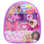 Barbie - Townley Girl Backpack Cosmetic Makeup Gift Bag Set Includes Hair Accessories and Printed PVC Back-Pack for Kids Girls, Ages 3+ Perfect for Parties, Sleepovers and Makeover