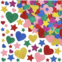 FANCY LAND Glitter Heart Star Foam Stickers Colorful Shape Sticker for Kids Art Craft Supplies 300Pcs