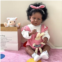 cosheng Lifelike Reborn Baby Dolls Black Girl-20 Inch Realistic Newborn Baby Dolls African American Real Life Baby Doll Toy Gift for Kids Age 3+