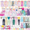 Keysse Doll Clothes and Accessories 37P - 4 Dresses, 5 Skirts, 3 Tops, 3 Pants, 3 Swimsuits, 10 Shoes, 9 Accessories for Girls