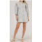 Before You acute jacquard puff sleeve dress in white