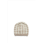 SOIA&KYO houndstooth pattern rib knit hat in fawn