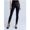 L jyothi coated jean in noir coated