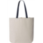 Q-Tees 11l canvas tote with contrast-color handles