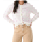 Lingua Franca quilt knot cardigan in cream