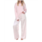 PJ Harlow izzy french terry sweatshirt with satin cuffs in blush