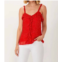 Ecru scarlet top in red