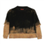 424 ON FAIRFAX waffle crewneck layet-shirt - black