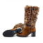 Ross & Snow rosina heeled boots in leopard