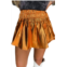 Peach Love metallic sporty skort in orange