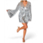 BUDDYLOVE lynlee sequin wrap dress in silver