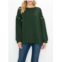 Joh keda french scuba pearl top in hunter green