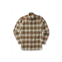 DUCK HEAD walsh plaid cotton flannel sport shirt in crocodile brown