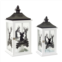 HouzBling merry christmas lantern (set of 2) 17.5h, 22.75h wood