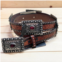 Lucky & Blessed handmade leaf design genuine leather belt in brown