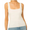 LE LIS square neck sweater tank in white