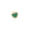 The Lovery malachite puffy heart charm