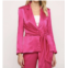 Fate barbie tie front blazer in fuchsia