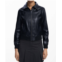 Desigual faux leather biker jacket in black