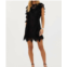 Beach Riot eugenia macrame lace mini dress in black