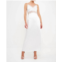 2.7 AUGUST APPAREL lace maxi slip dress in white