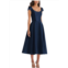 Alfred Sung womens satin midi cocktail and party dress