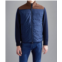 Paul & Shark mens wool full zip hybrid jacket with typhoon platinum & alcantara in navy