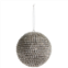 RAZ Imports 4.5 pave crystal ball ornament in silver